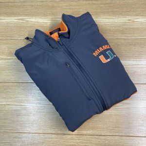 Miami Hurricanes NCAA Men's Fleece Jacket Size L Full Zip Running Tracksuit Top